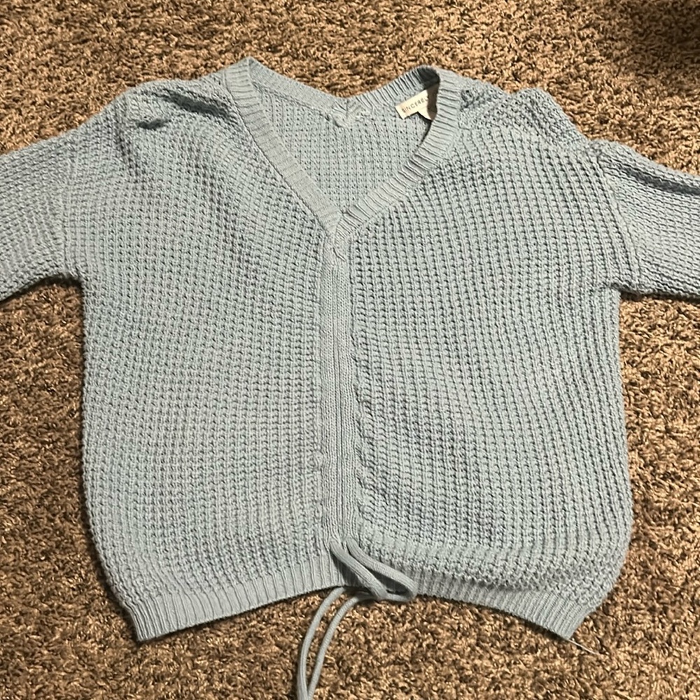 Blue Crop Top Sweater